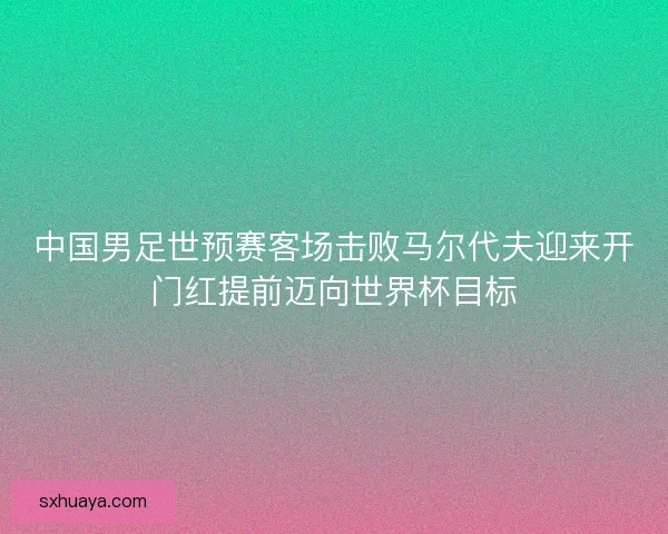 中国男足世预赛客场击败马尔代夫迎来开门红提前迈向世界杯目标